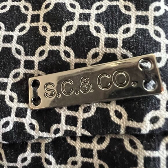 S.C. & CO. Tummy Control Tennis Skort Skirt Women Medium Black White Geometric - Picture 9 of 12